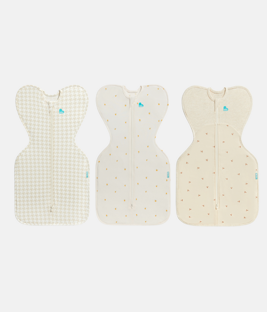 Swaddle Up Starter Bundle | 1.0 | 1.5 TOG | Houndstooth | Cream Lemons | Oatmeal Twigs