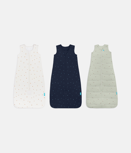 Sleep Bag Bundle | 1.5 TOG | 2.5 TOG | Buff Twinkle | Navy Twinkle | Olive bees