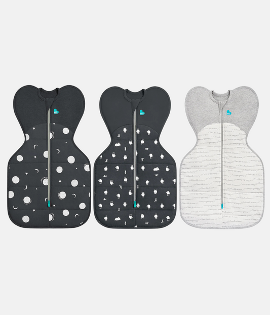 Swaddle Up Starter Bundle | 2.5 TOG | Charcoal Little Dreamer | White Dreamer | Charcoal Lamb