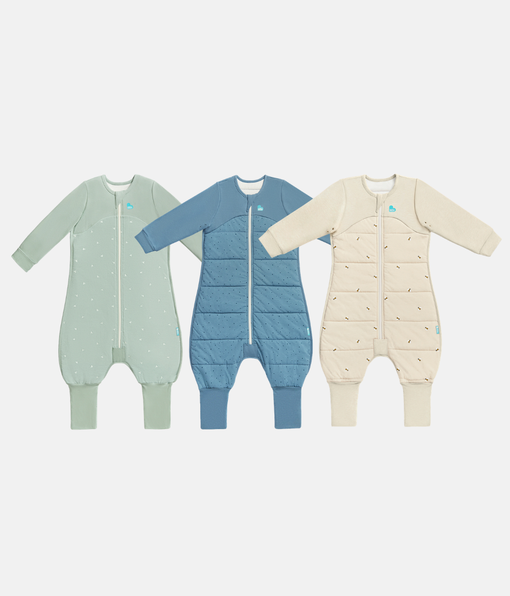Sleep Suit Bundle | 1.5 | 2.5 TOG | Olive Twigs | Blue Pebbles | Oatmeal Bees