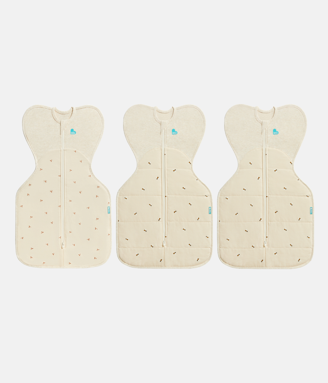 Swaddle Up Starter Bundle | 1.5 | 2.5 TOG | Oatmeal Twigs | Oatmeal Bees 2