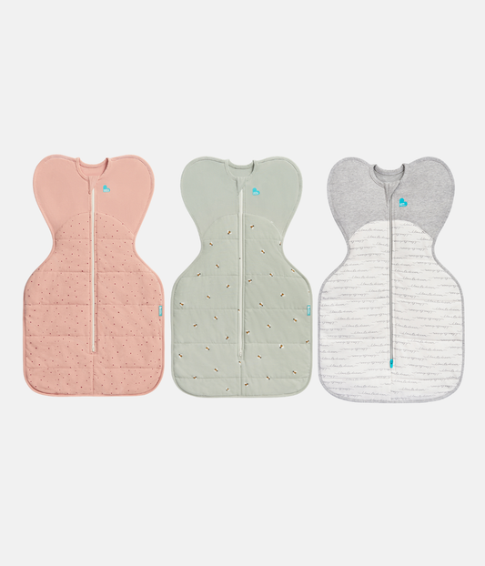 Swaddle Up Starter Bundle | 2.5 TOG | Rose Pebbles | Olive Bees | White Dreamer