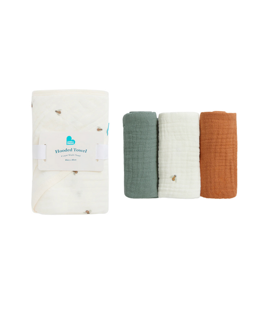 Baby Bath Bundle | Sage Bees | Cream Bees