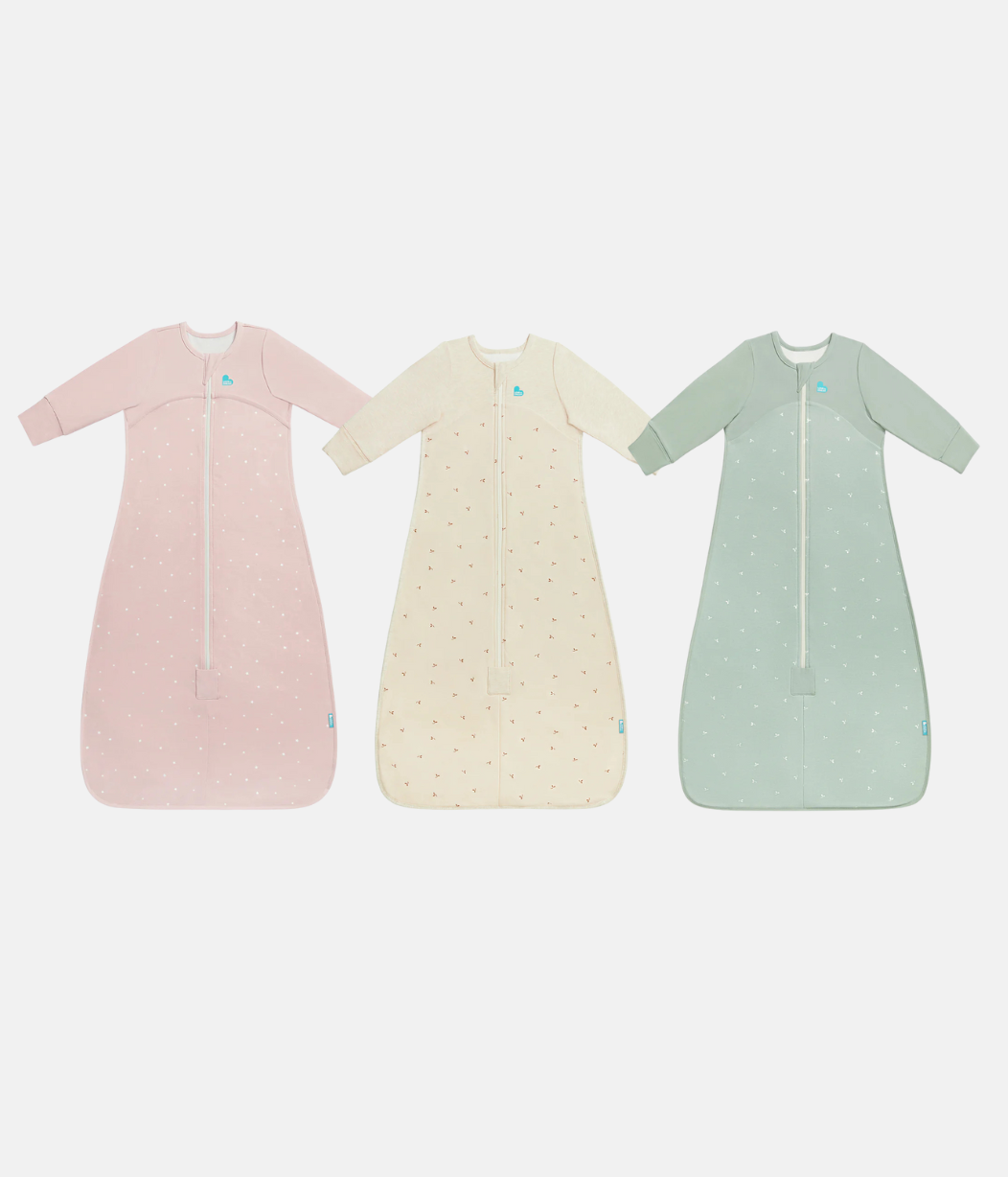 Sleep Bag Bundle 1.0 | 1.5 TOG | Pink Twinkle | Oatmeal Twigs | Olive Twigs
