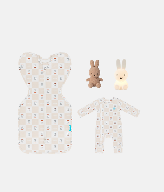 Newborn Essential Miffy Gift Bundle | Swaddle 1.0 TOG | Romper | Toy | Light | Birch