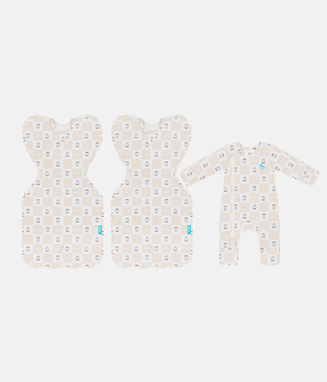 Newborn Essential Miffy Gift Bundle | 1.0 TOG | Swaddle 2 | Romper | Birch