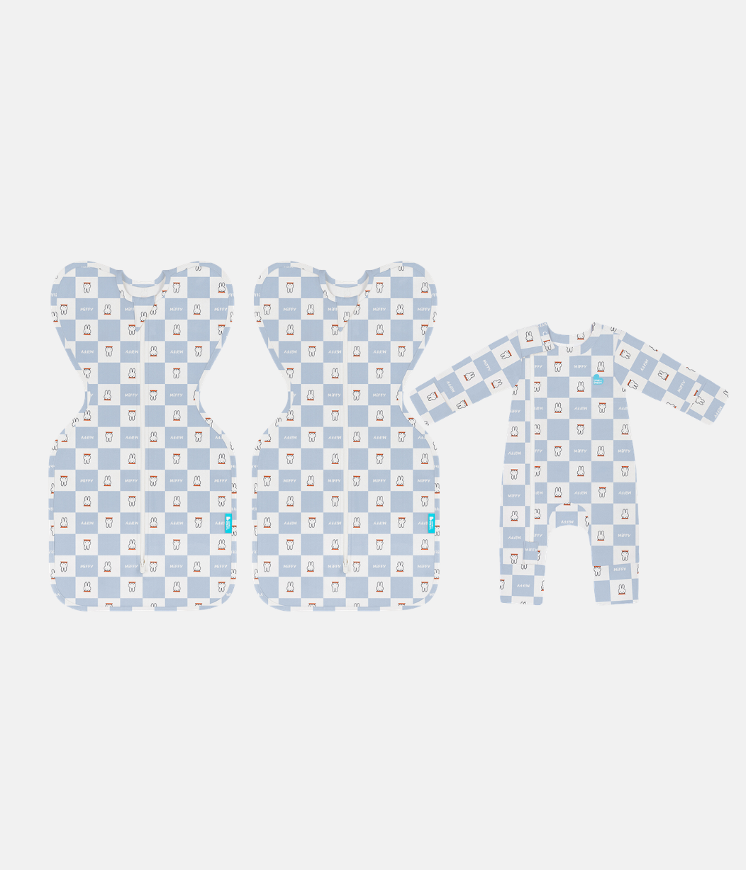 Newborn Essential Miffy Gift Bundle | 1.0 TOG | Swaddle 2 | Romper | Blue