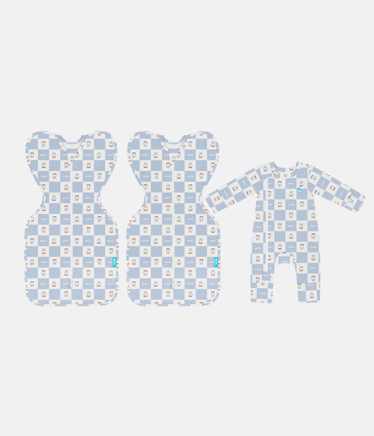 Newborn Essential Miffy Gift Bundle | 1.0 TOG | Swaddle 2 | Romper | Blue
