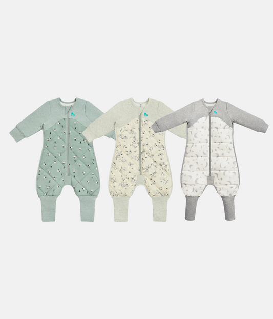 Sleep Suit Bundle 2.5 | 3.5 TOG | White Moonlight | Sand Sheep Life | Green Lamb