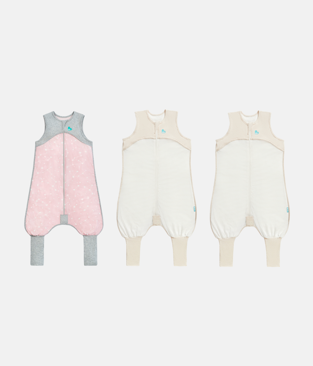 Sleep Suit Bundle | 0.2 TOG | Rose Stellar | Tan Breton Stripe