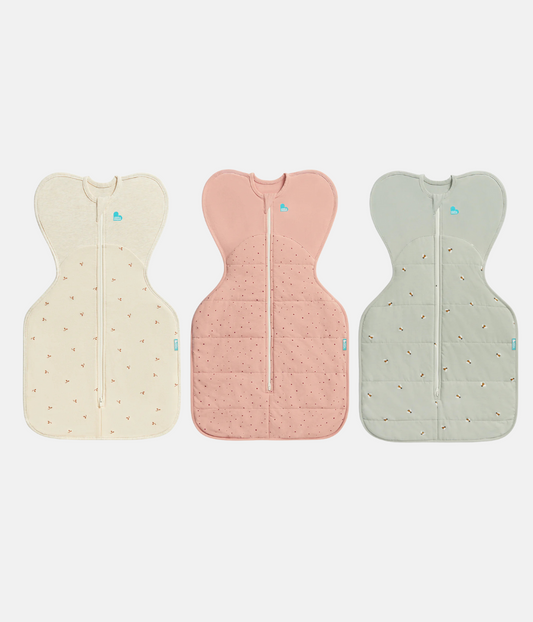 Swaddle Up Starter Bundle | 1.5 | 2.5 TOG | Oatmeal Twigs | Olive Bees | Rose Pebbles