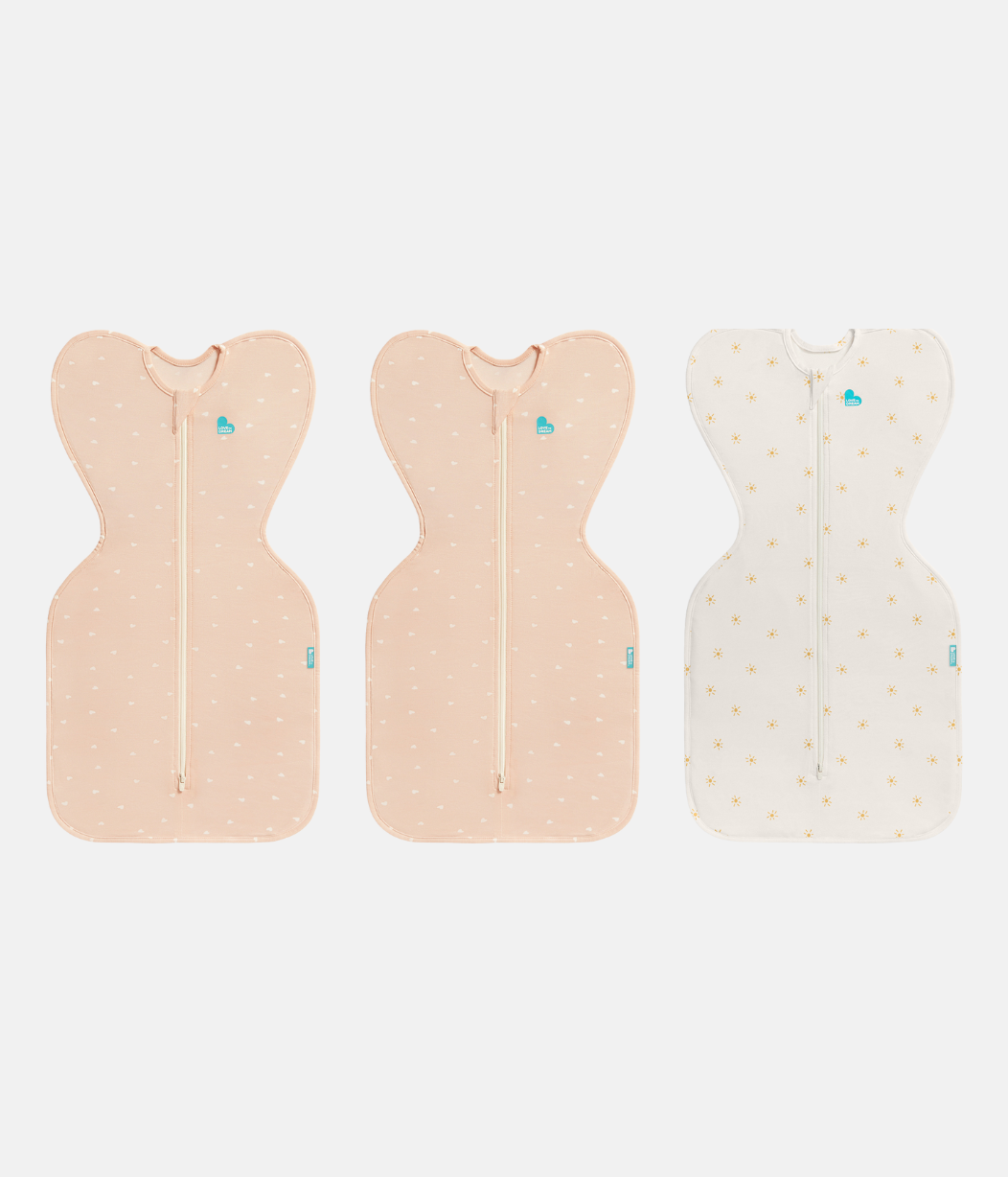 Swaddle Up Starter Bundle 0.2 TOG | Blush Hearts | Sunny