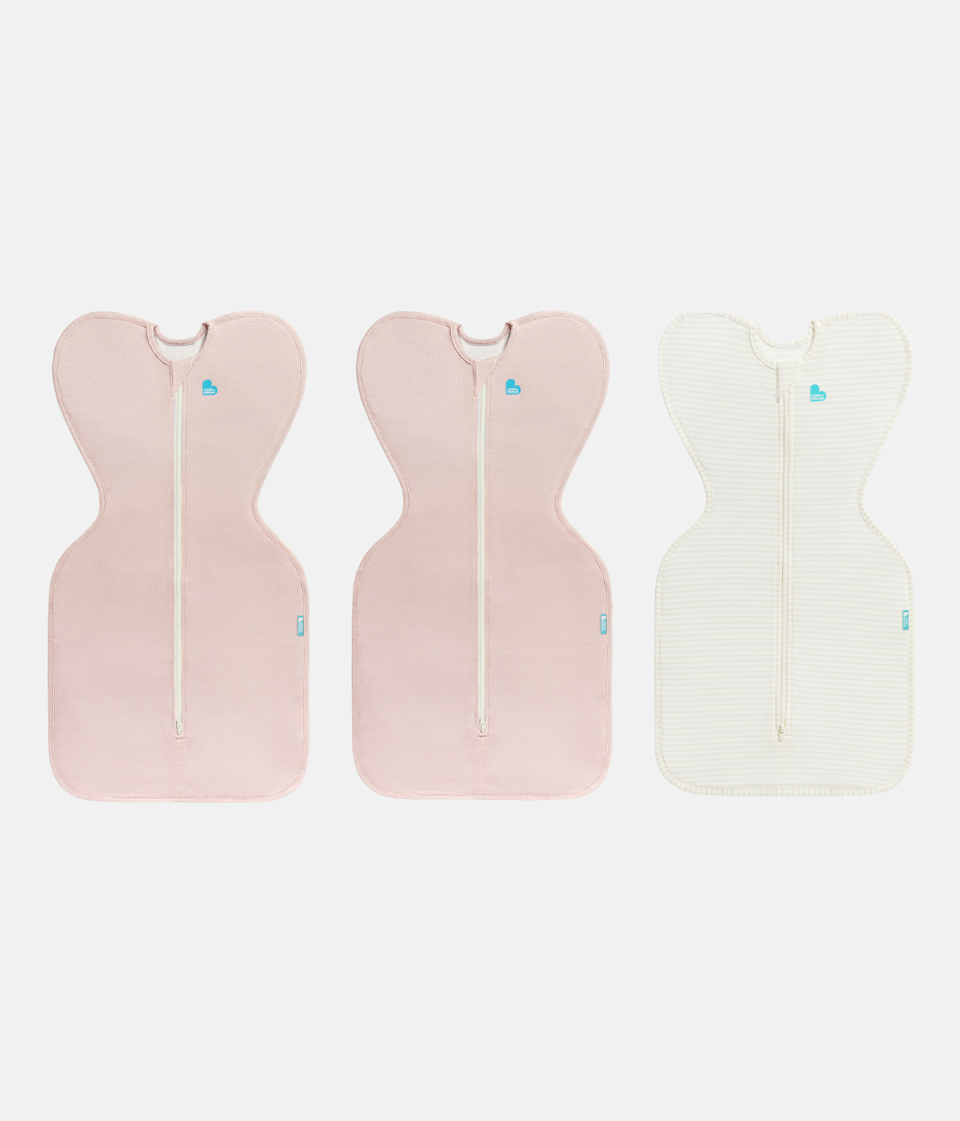 Swaddle Up Starter Bundle 0.2 TOG | Blush | Tan Stripe