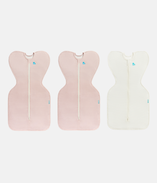 Swaddle Up Starter Bundle 0.2 TOG | Blush | Tan Stripe