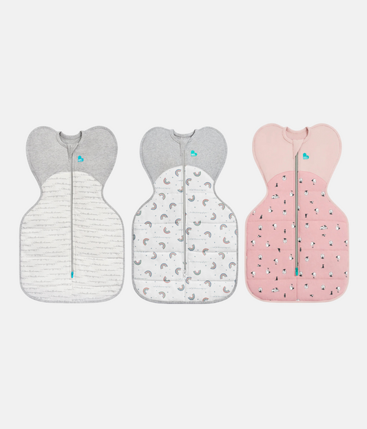 Swaddle Up Starter Bundle 2.5 TOG White Dreamer White Rainbow Rose Lamb