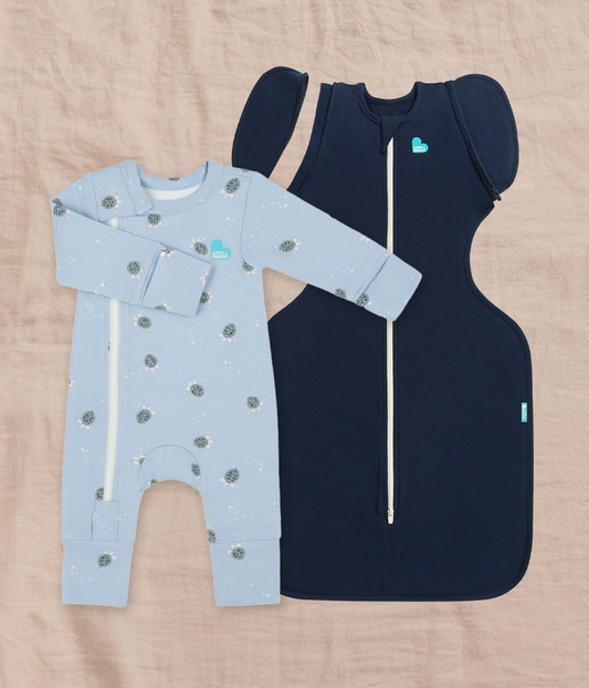 Transitioning & Romper | 1.0 TOG | Bamboo | Navy | Blue Turtally