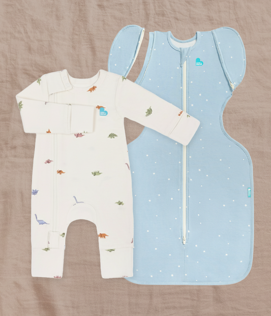 Transitioning & Romper | 1.0 TOG | Bamboo | Powder Blue Twinkle | Cream Dino Snore