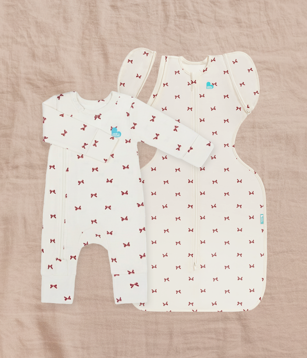 Transitioning & Romper Bundle | 1.0 TOG | Bamboo | Cream Bows