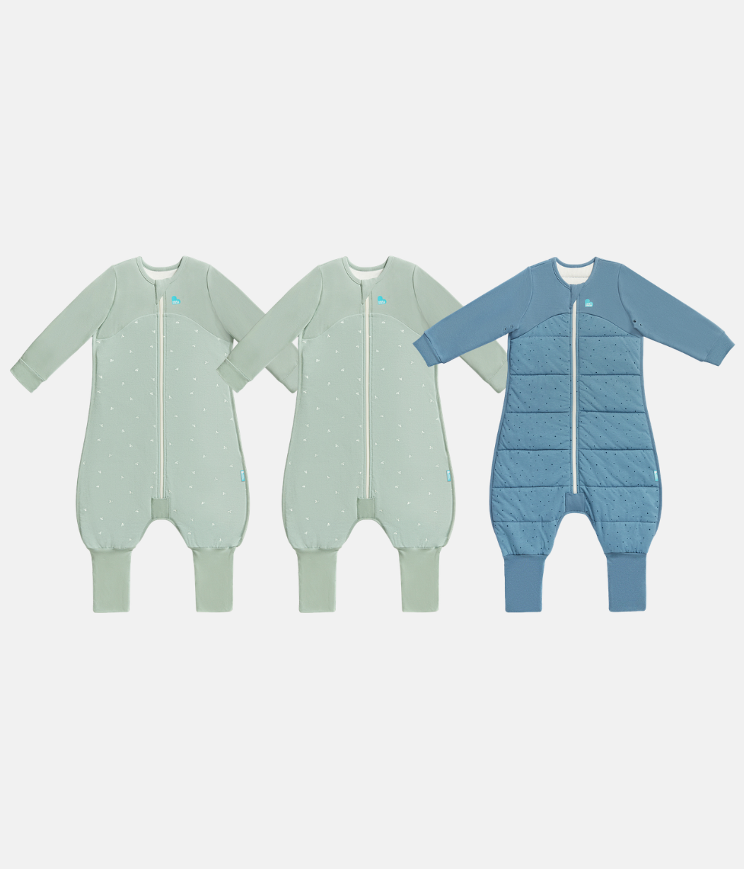 Sleep Suit Bundle | 1.5 | 2.5 TOG | Olive Twigs 2 | Blue Pebbles
