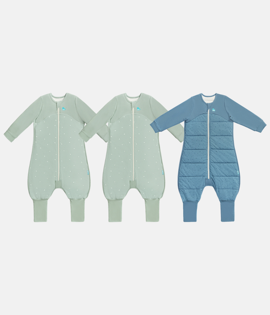 Sleep Suit Bundle | 1.5 | 2.5 TOG | Olive Twigs 2 | Blue Pebbles
