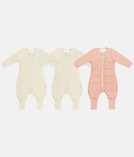 Sleep Suit Bundle | 1.5 | 2.5 TOG | Oatmeal Twigs 2 | Rose Pebbles