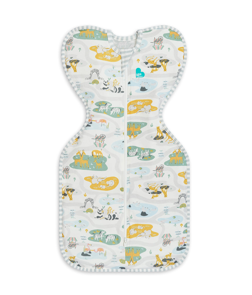 Swaddle Up™ 0.2 TOG Cotton White Zoo Time