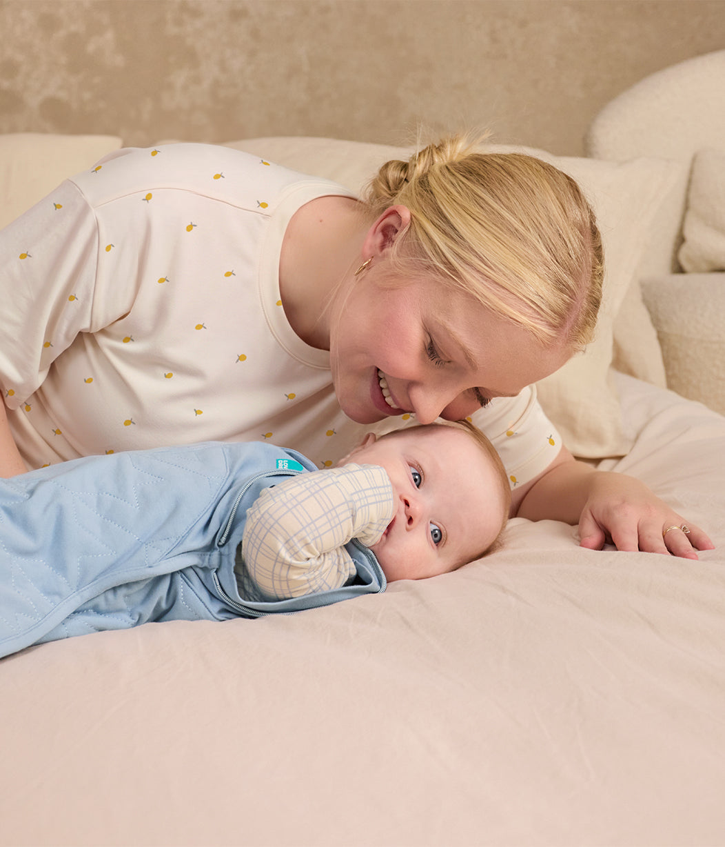 Adults Pyjama Set Short Sleeve Viscose from Bamboo Cream Lemons