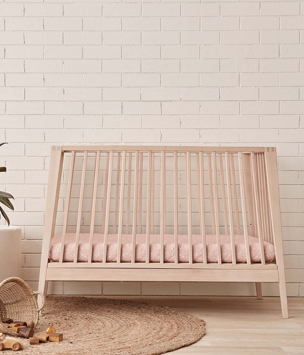 Fitted Cot / Crib Sheet Dusty Pink