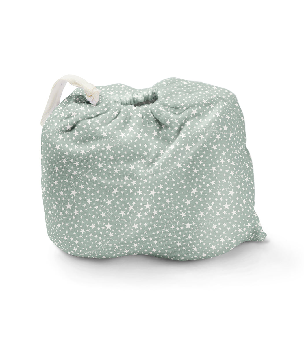 Fitted Bassinet/Basket Sheet Twin Pack Green Cotton