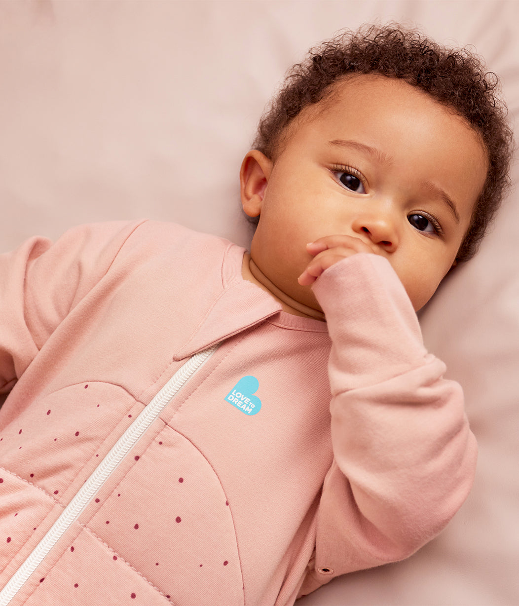 Sleep Bag Long Sleeve 2.5 TOG Quilted Cotton Rose Pebbles