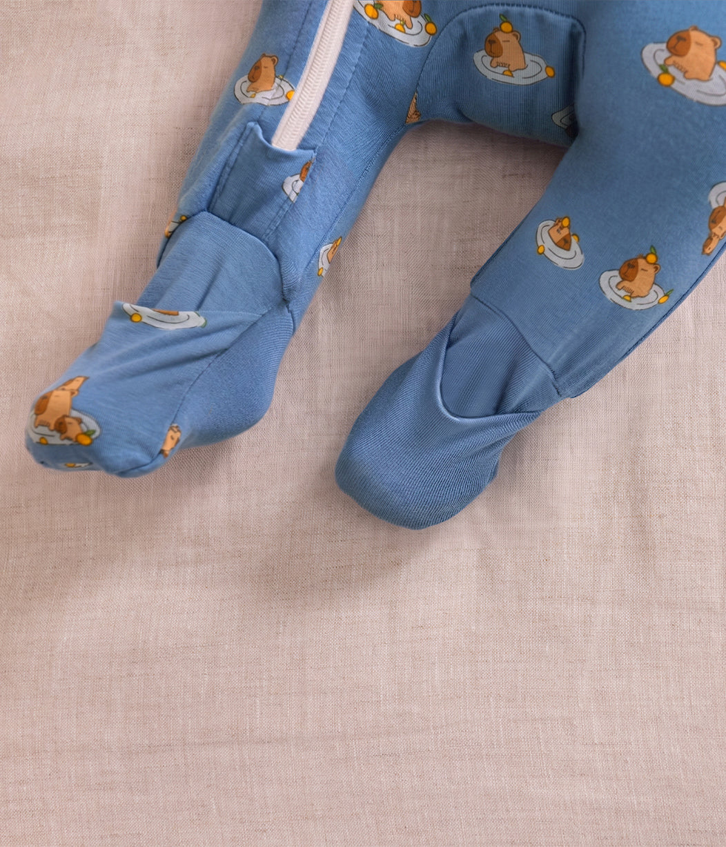 Romper Viscose from Bamboo Storm Blue Napybara