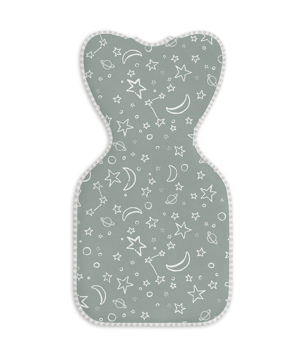 Swaddle Up™ 1.0 TOG (20-24°C) Olive Stars & Moon Viscose from Bamboo