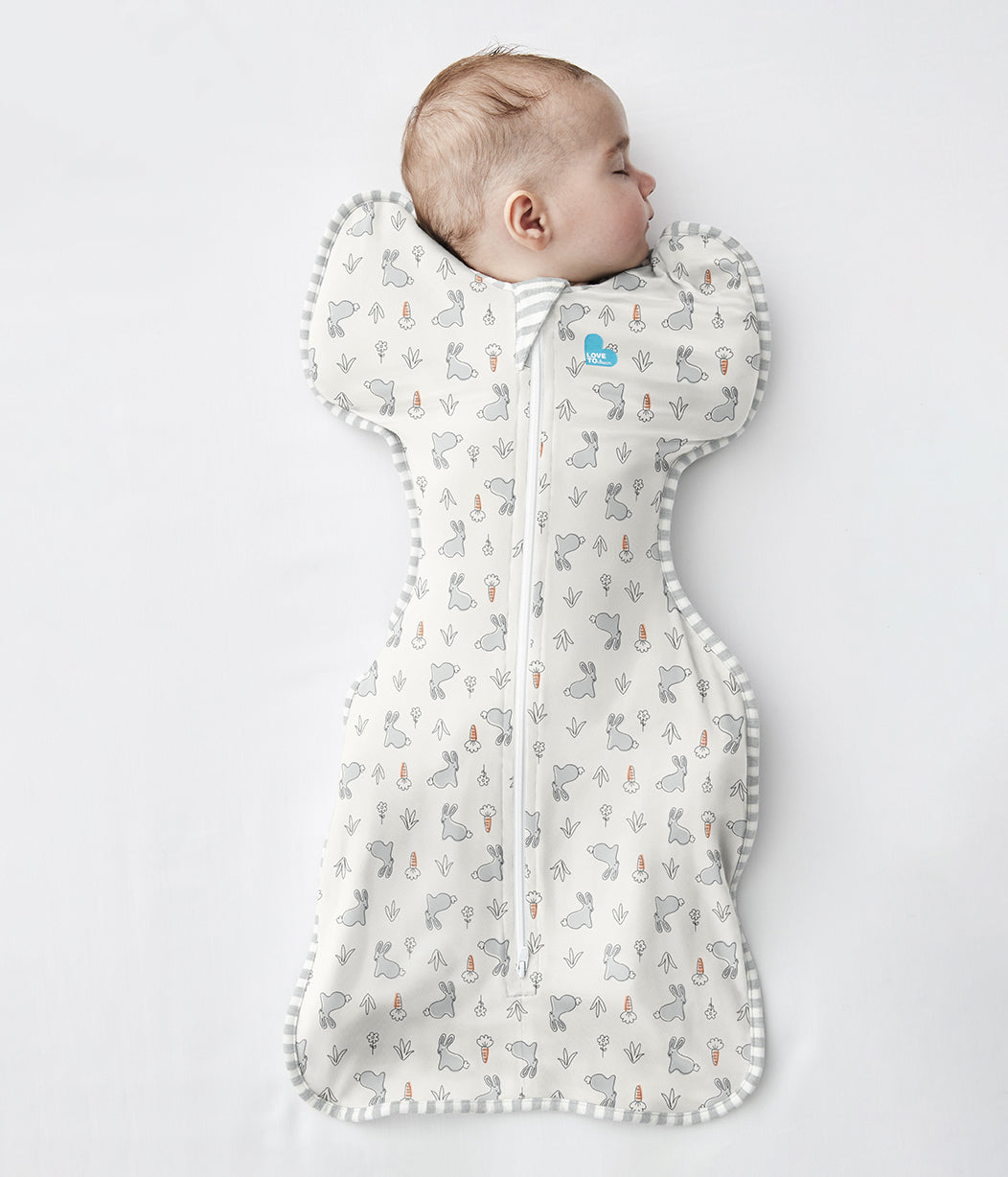 Swaddle Up™ Starter Pack 1.0 TOG (20-24°C) Grey Bunny Original Cotton