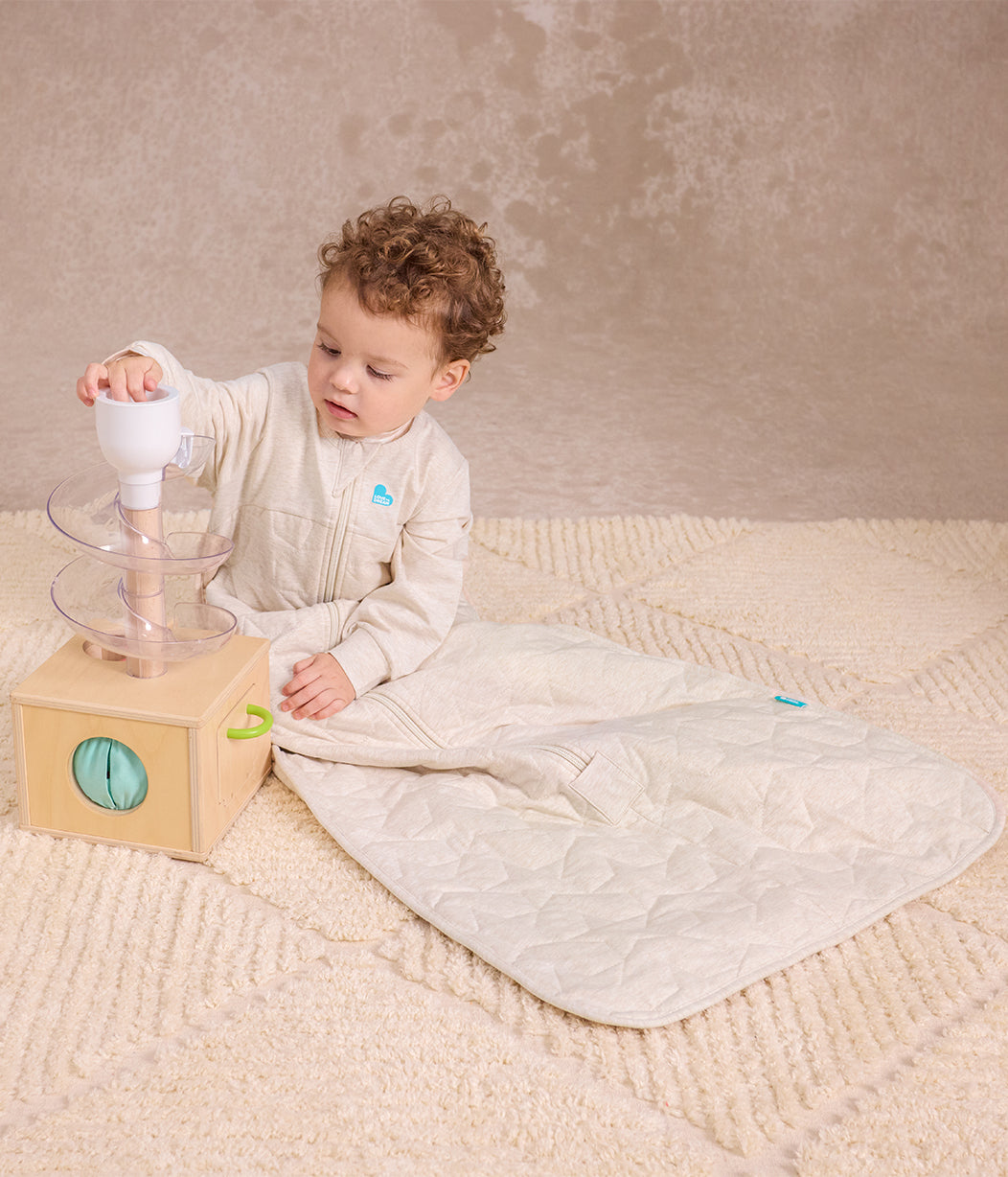 Sleep Bag Long Sleeve 2.5 TOG Quilted Cotton Oatmeal Marl Starturn Quilted