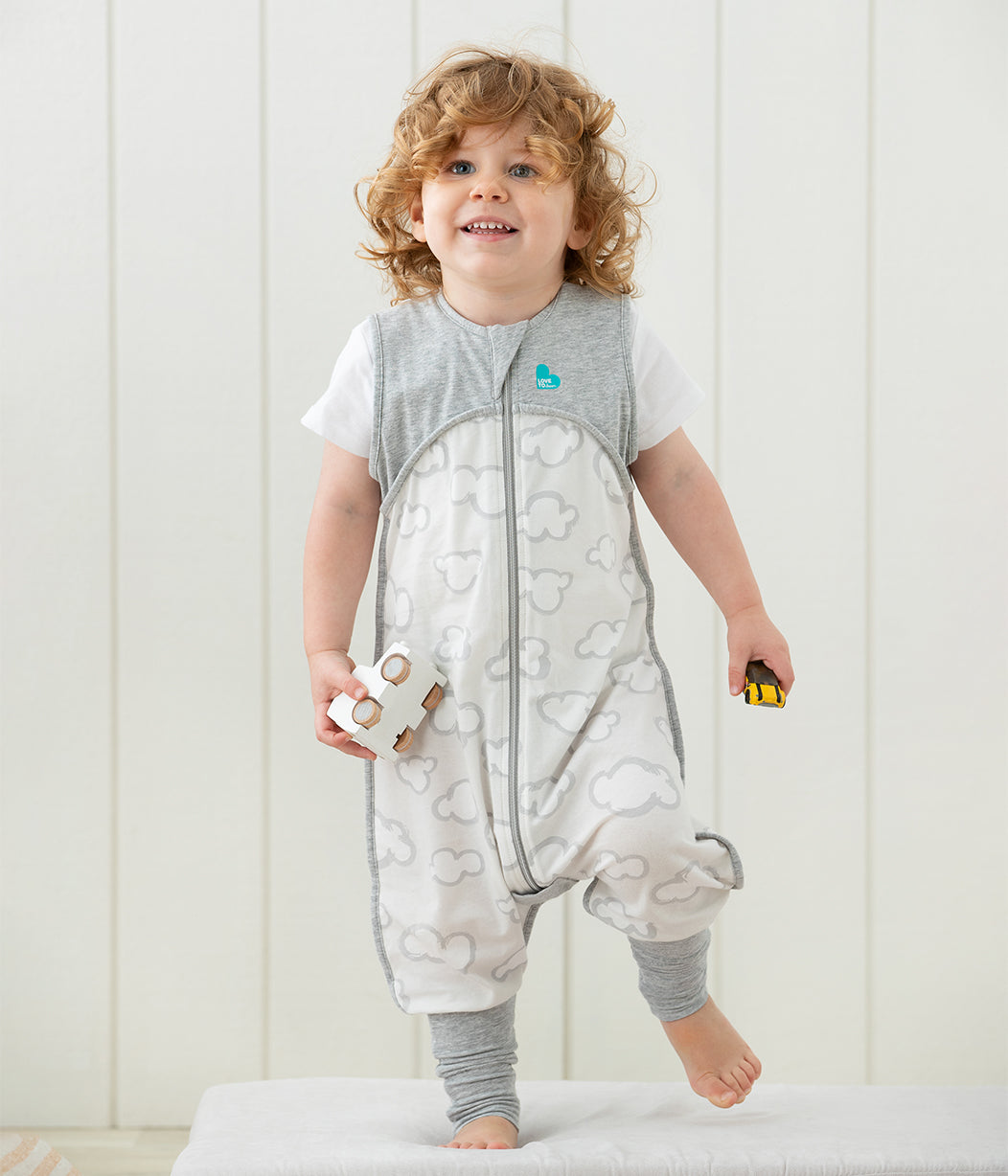 Sleep Suit Sleeveless 0.2 TOG Organic Cotton Grey Daydream