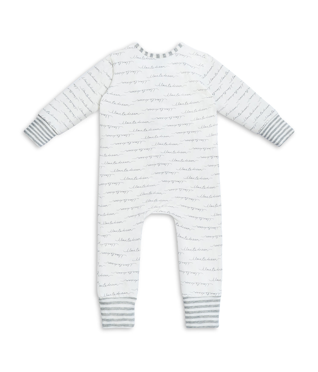 Footless Romper Cotton White Dreamer