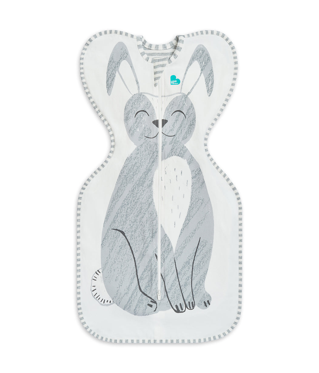 Swaddle Up™ 1.0 TOG (20-24°C) Grey Stevie The Bunny™ Original Cotton