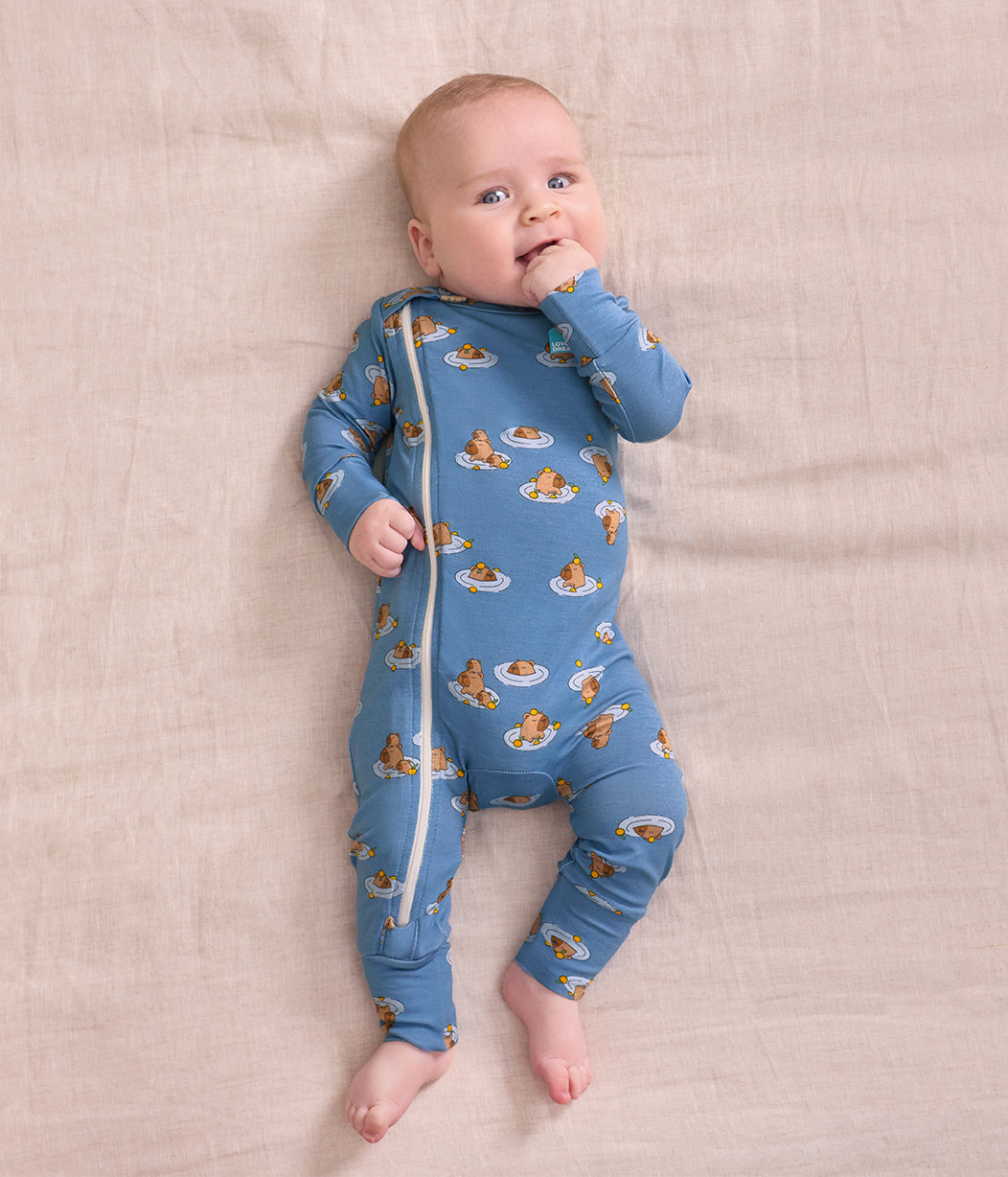 Romper Viscose from Bamboo Storm Blue Napybara
