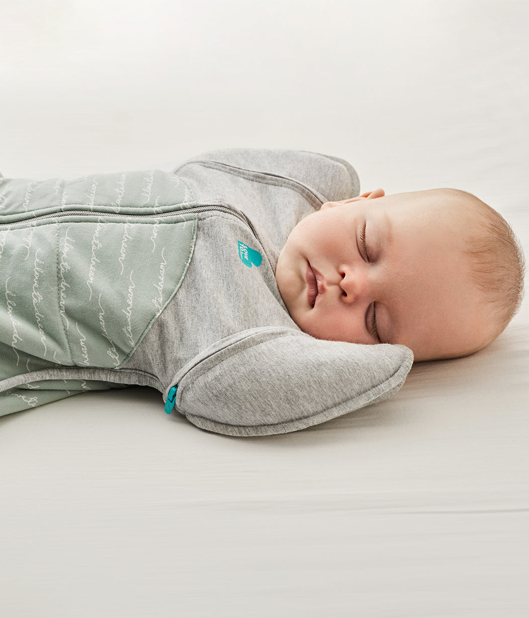 Swaddle Up™ Transition Bag 2.5 TOG (16-20°C) Olive Dreamer Quilted Cotton