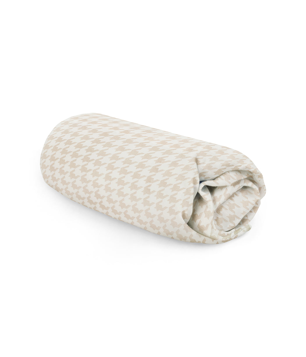 HushDry™ 2-in-1 Waterproof Fitted King Sheet Viscose from Bamboo Tan Houndstooth