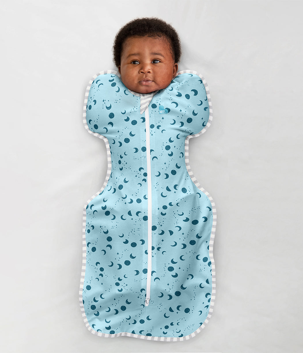 Swaddle Up™ 0.2 TOG (24-27°C) Blue Moonscape Viscose from Bamboo