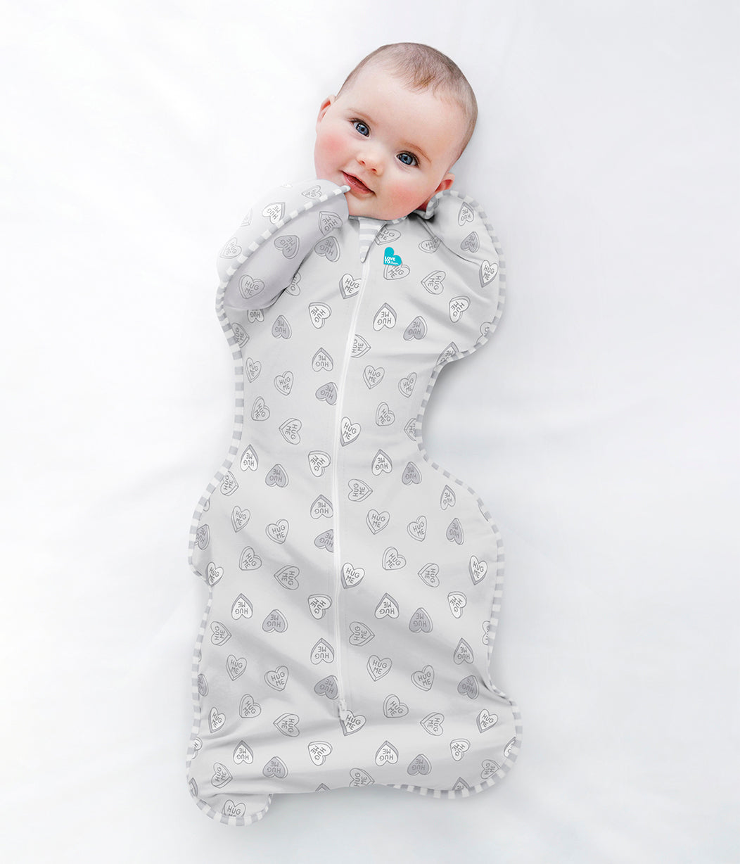 Swaddle Up™ 0.2 TOG Cotton Grey Hug Me