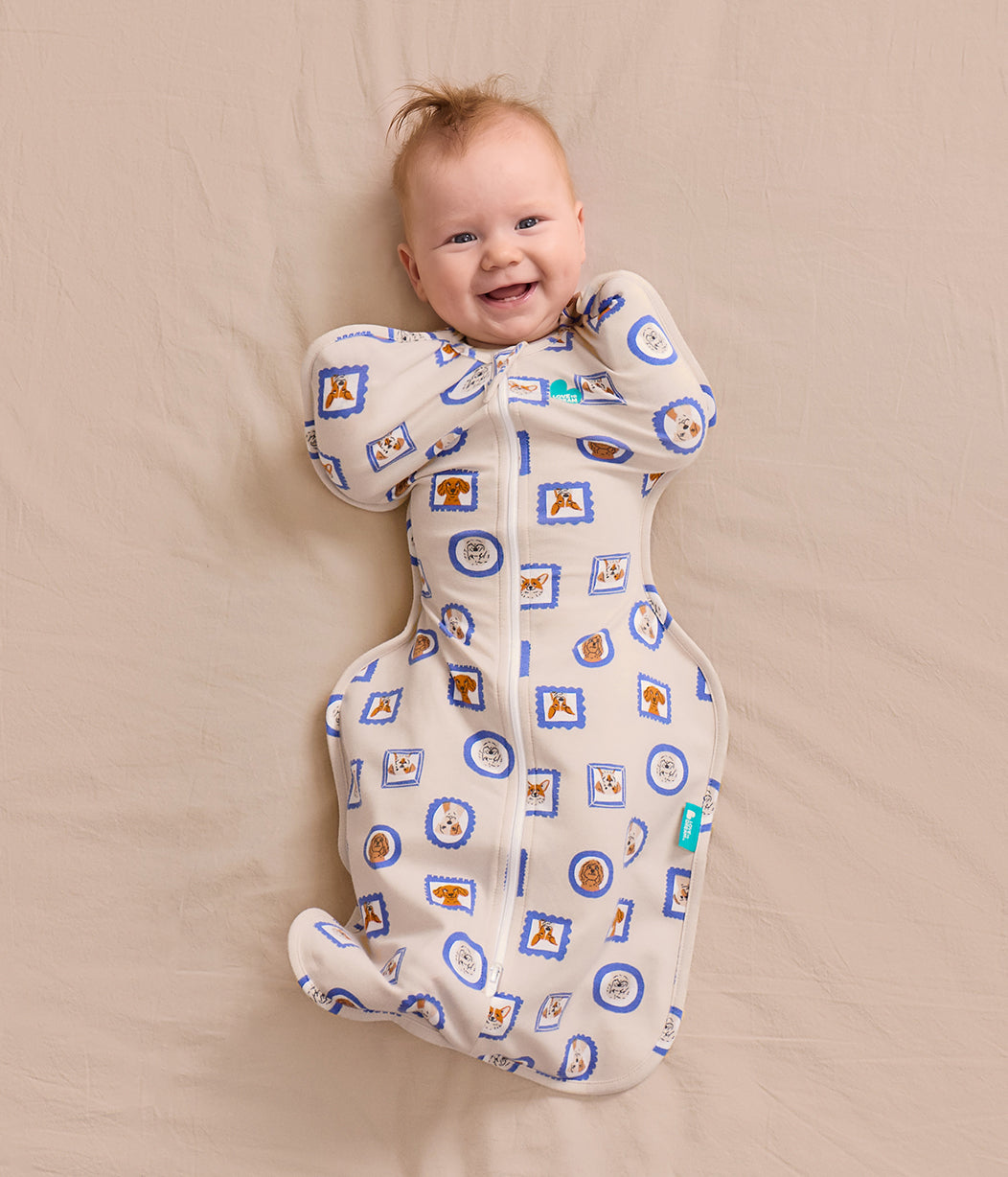 Swaddle Up™ 1.0 TOG Original Cotton Tan Puppy Portrait