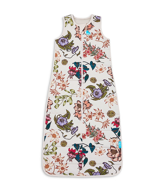 Sleep Bag Sleeveless 2.5 TOG Quilted Cotton Cream Wandering Folk