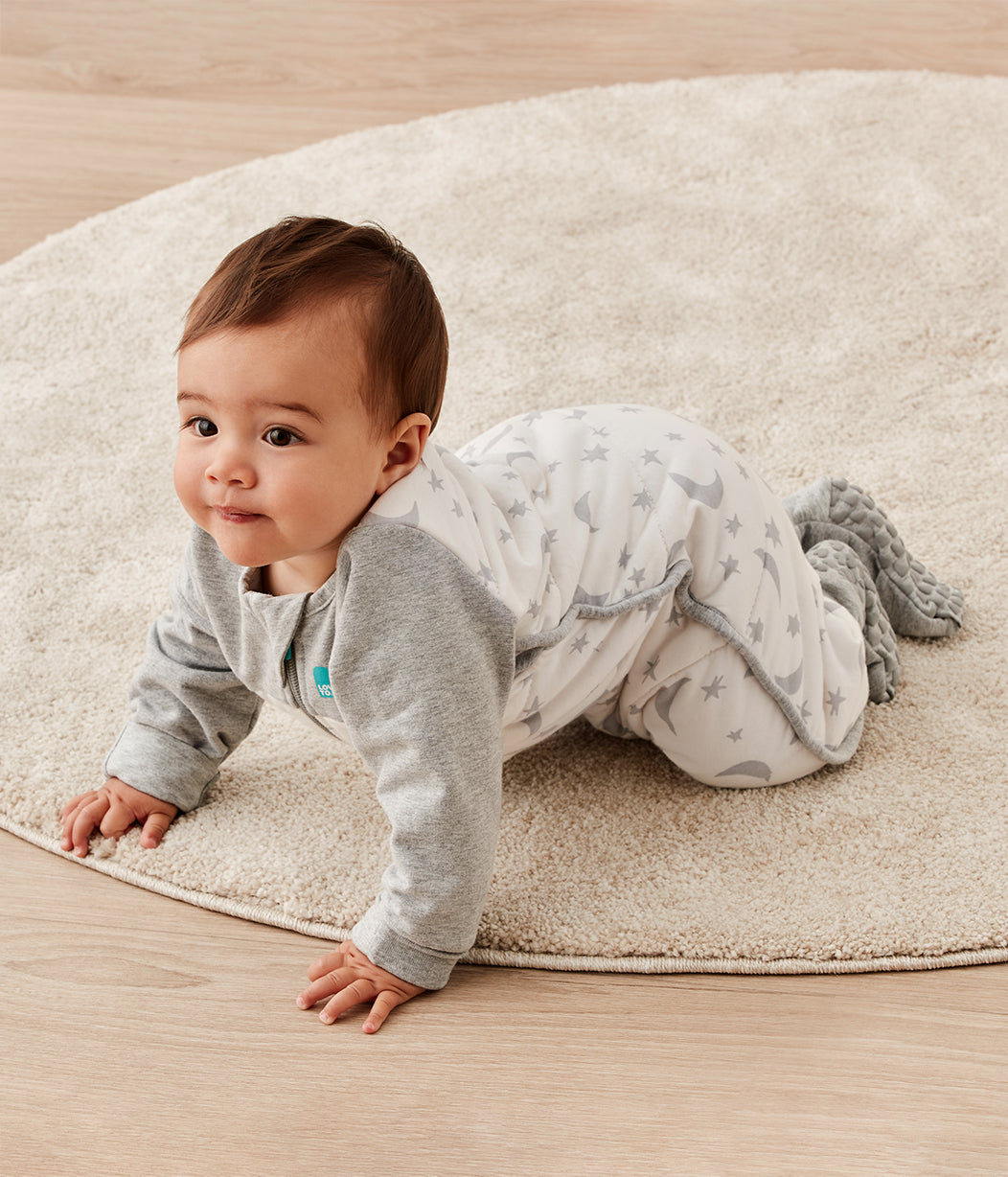 Sleep Suit 2.5 TOG (16-20°C) White Moonlight Quilted Cotton