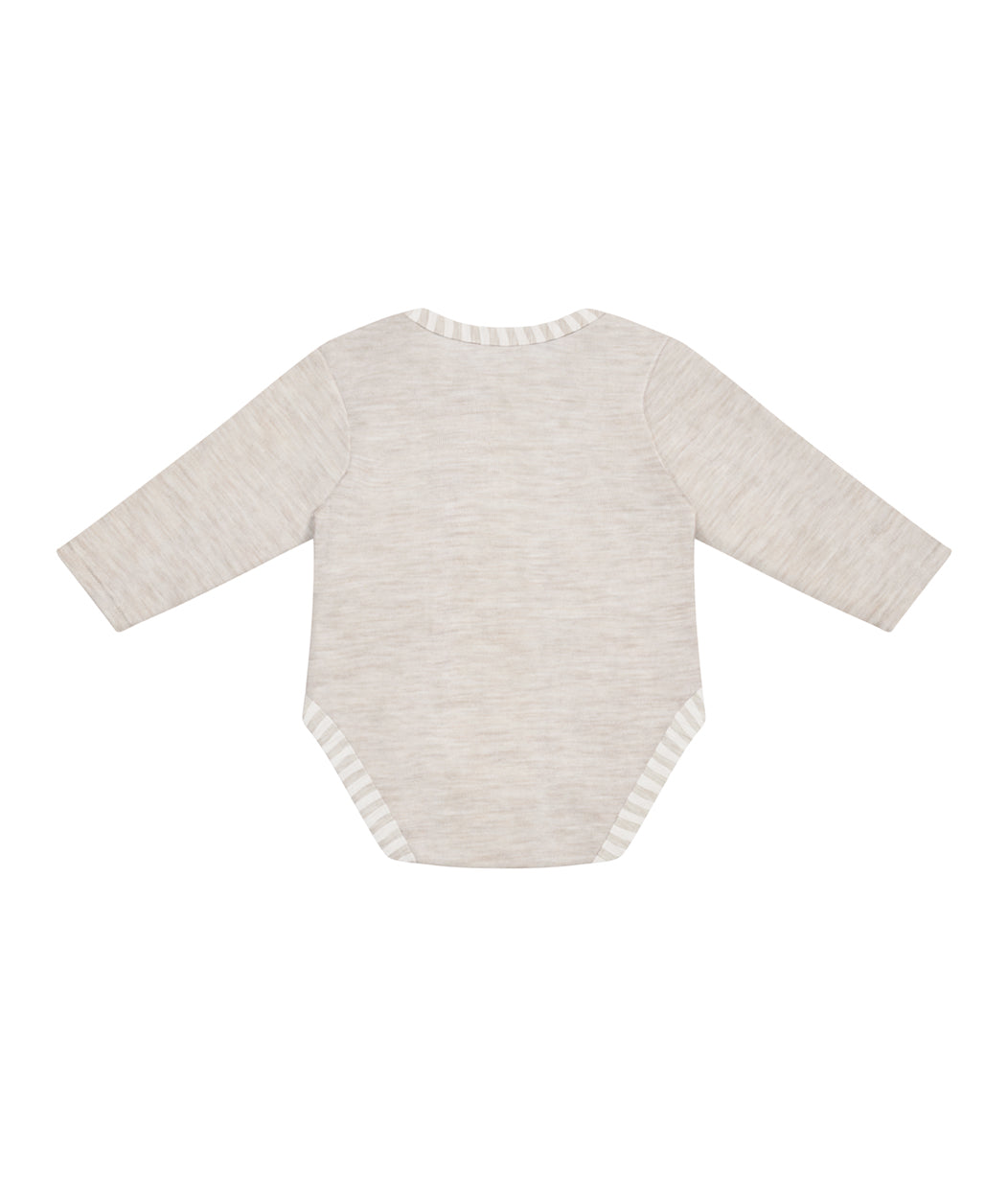 Bodysuit Long Sleeve Merino Oatmeal