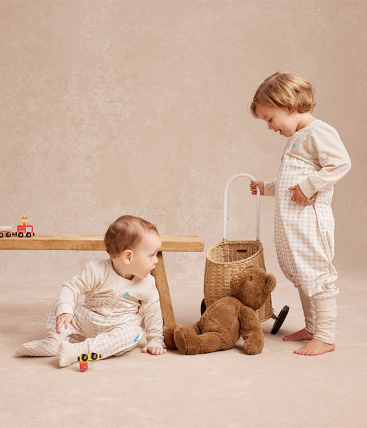 Sleep Suit & Romper Bundle | 1.0 TOG | Houndstooth | Dino Snore