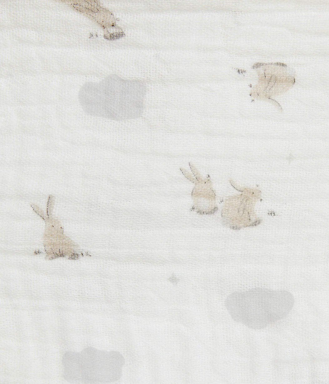 Newborn Starter Gift Bundle | Swaddle Up, Towel, Wash Cloth, Burp Cloths, Bibs | Cloud Bunnies