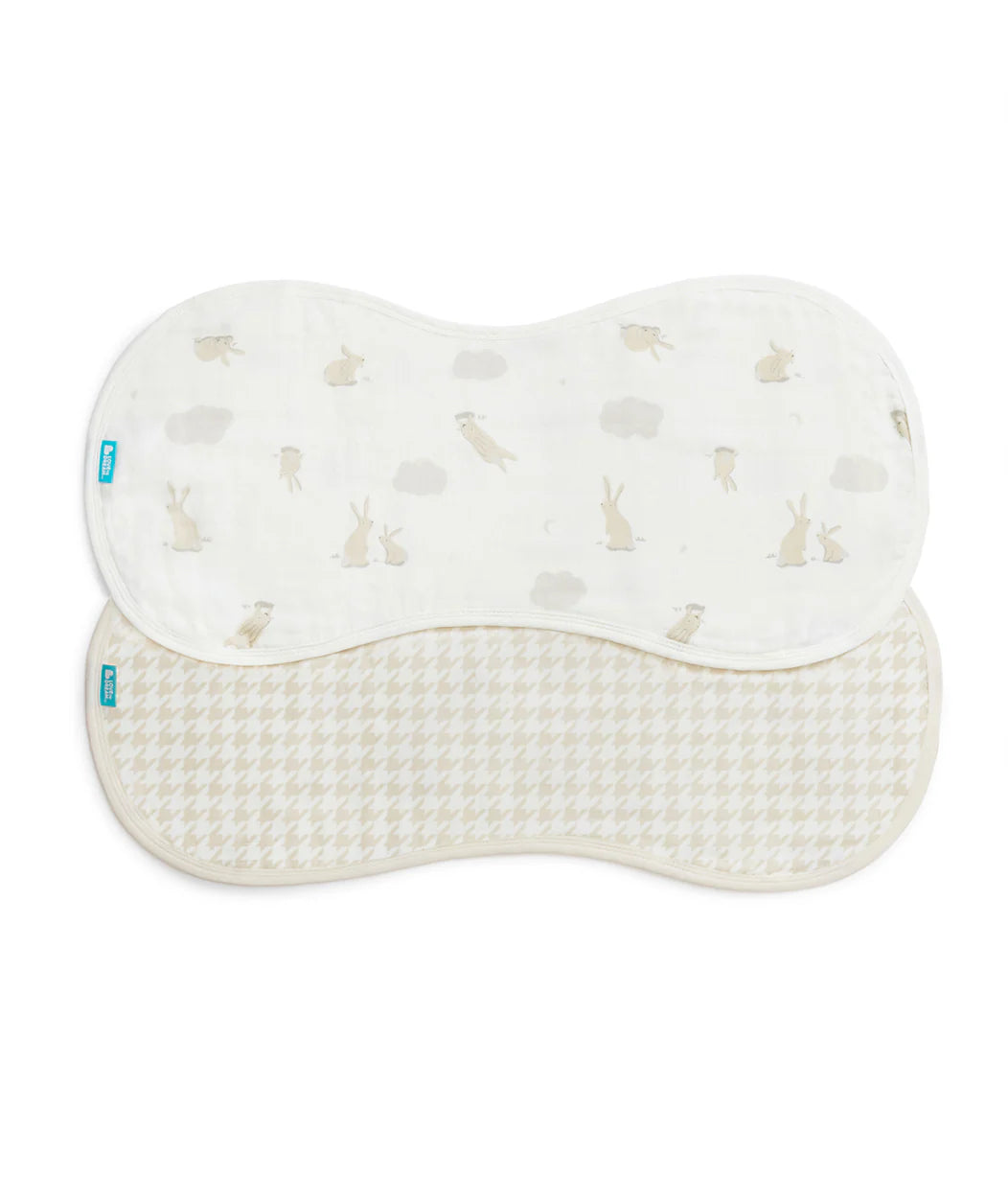 Newborn Starter Gift Bundle | Swaddle Up, Towel, Wash Cloth, Burp Cloths, Bibs | Houndstooth