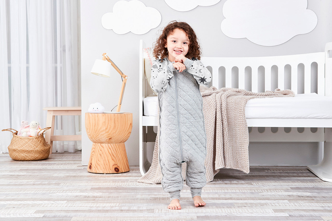 Sleep Suit Clearance 3.5 TOG (14-16°C) Grey Quilted Cotton/Polyester Filling